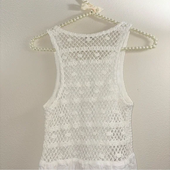 Charlotte Russe White Mini Crochet Dress - Small - Picture 5 of 5